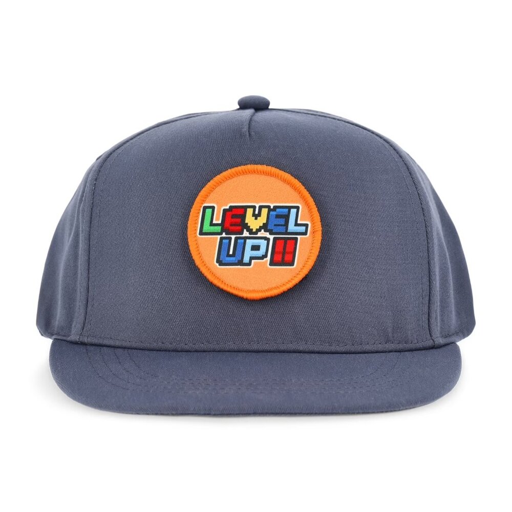 Wonder Nation Boys Gamer Snapback Hat Level Up Patch Flat Brim Cap NWT